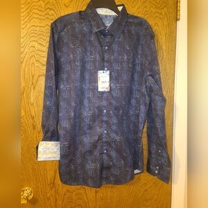 Robert Graham Men's Black/Blue Dress Shirt